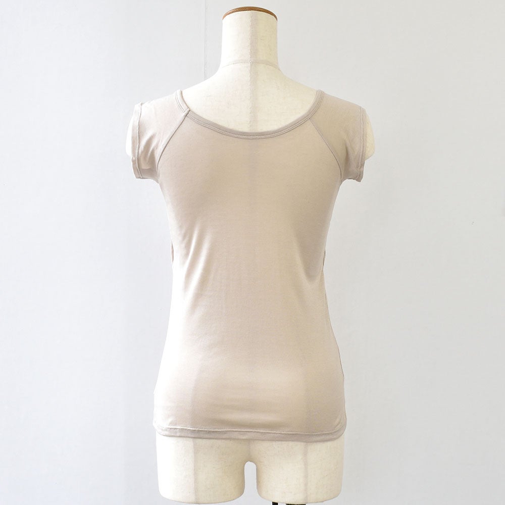 シルク100％ カップ付き 汗取りインナー フレンチ袖 日本製【ふわ肌シルク】