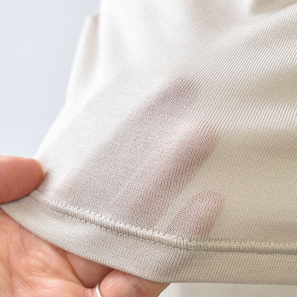 シルク100％ カップ付き 汗取りインナー フレンチ袖 日本製【ふわ肌シルク】