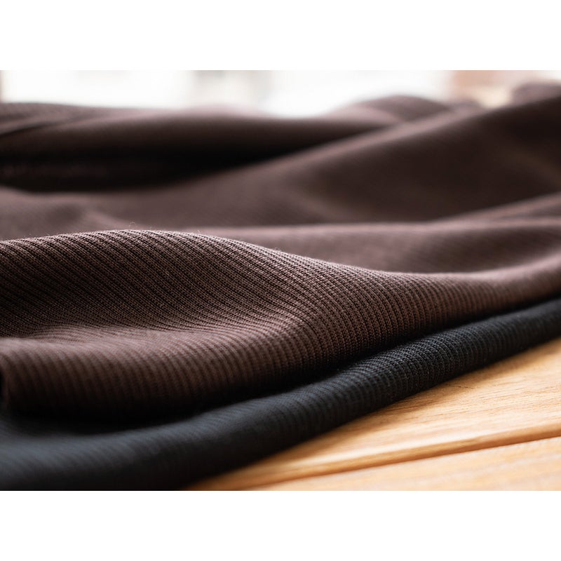 シルク100% テレコ フレンチ袖 インナー 日本製 Uネック ウォッシャブル加工