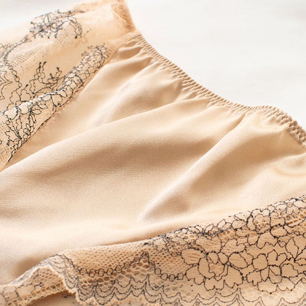 カップ裏シルク ソフトブラ＆ショーツセット 日本製