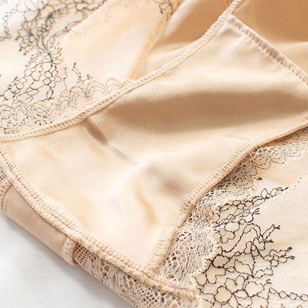 カップ裏シルク ソフトブラ＆ショーツセット 日本製
