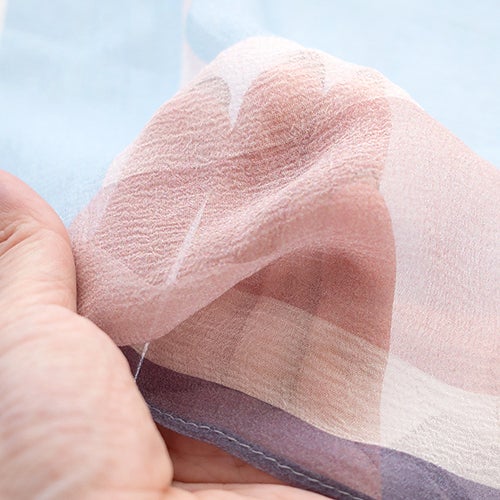 シルク100% シフォン プチスカーフ 70cm