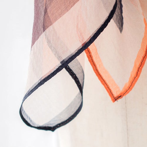 シルク100% シフォン プチスカーフ 70cm