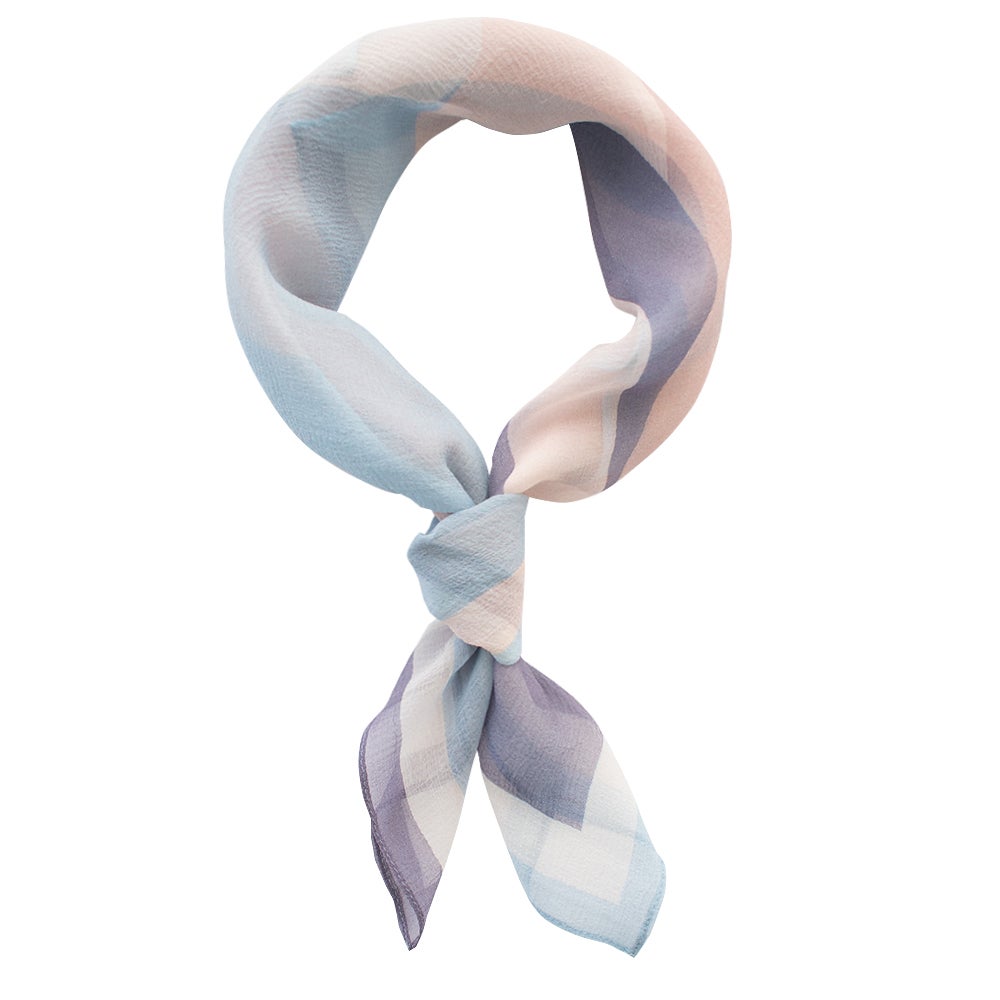 シルク100% シフォン プチスカーフ 70cm