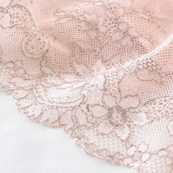 シルクサテン レース付きショーツ 日本製