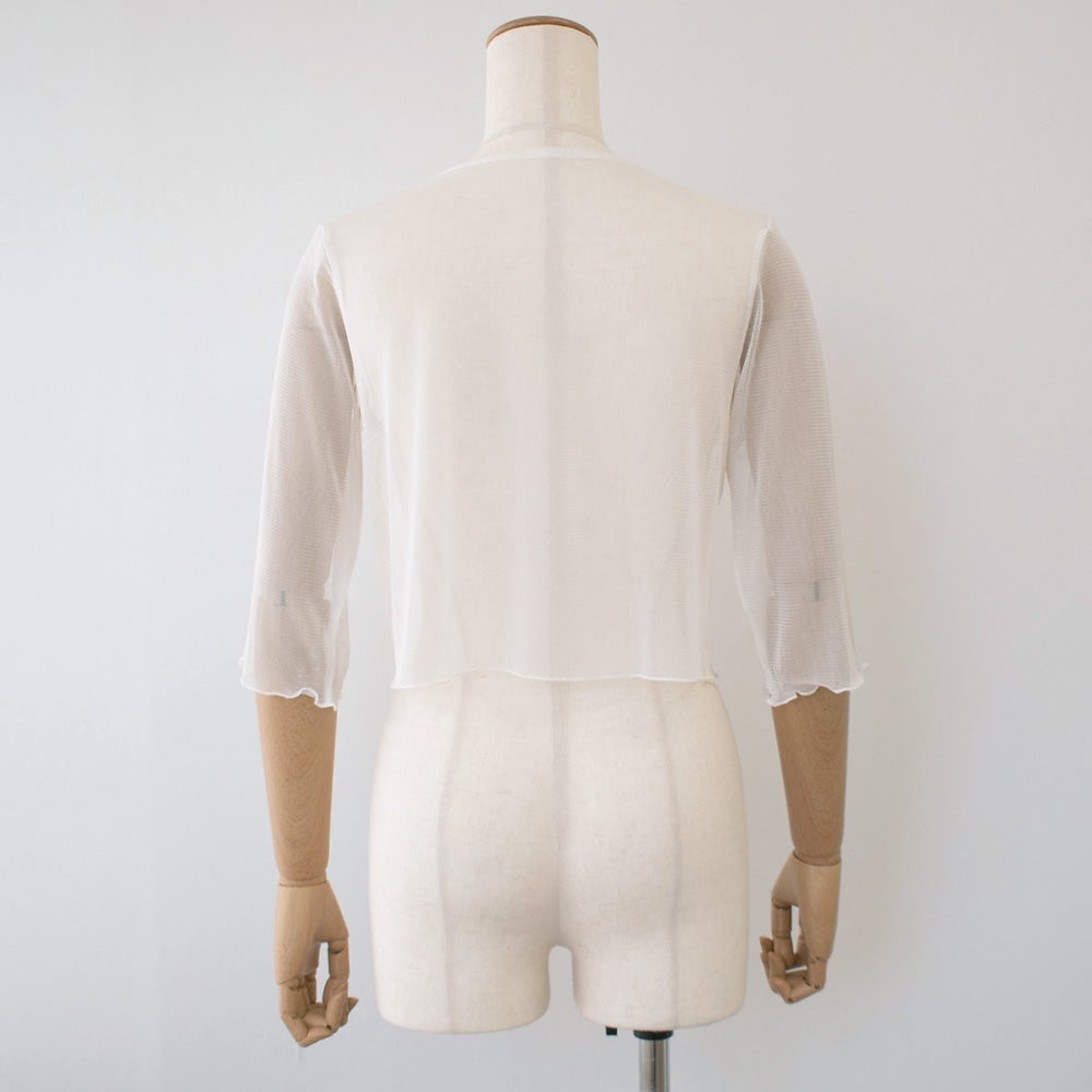 シルク100% メッシュ ドレープボレロ