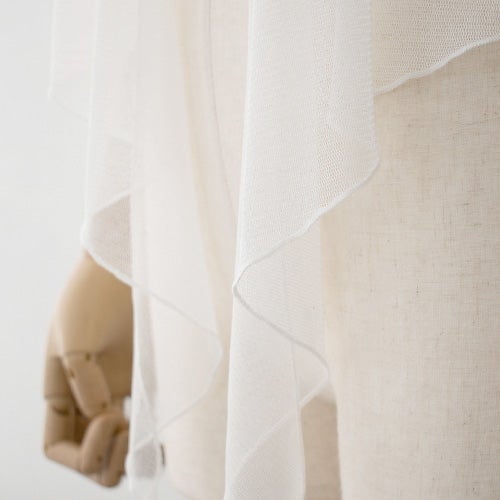 シルク100% メッシュ ドレープボレロ