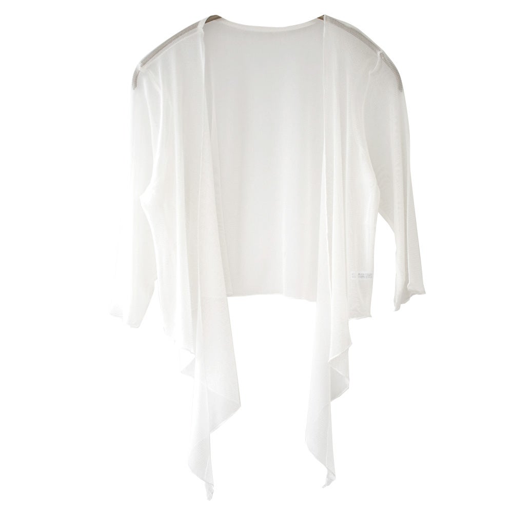 シルク100% メッシュ ドレープボレロ