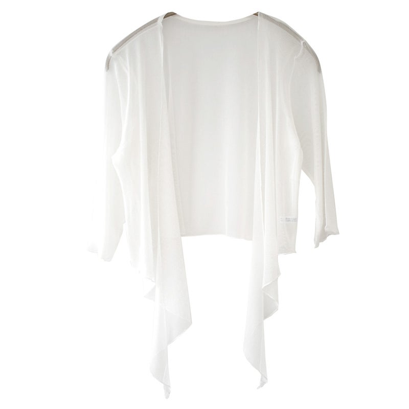 シルク100% メッシュ ドレープボレロ