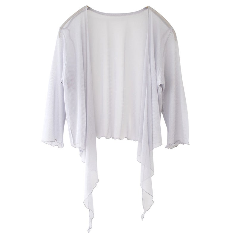 シルク100% メッシュ ドレープボレロ