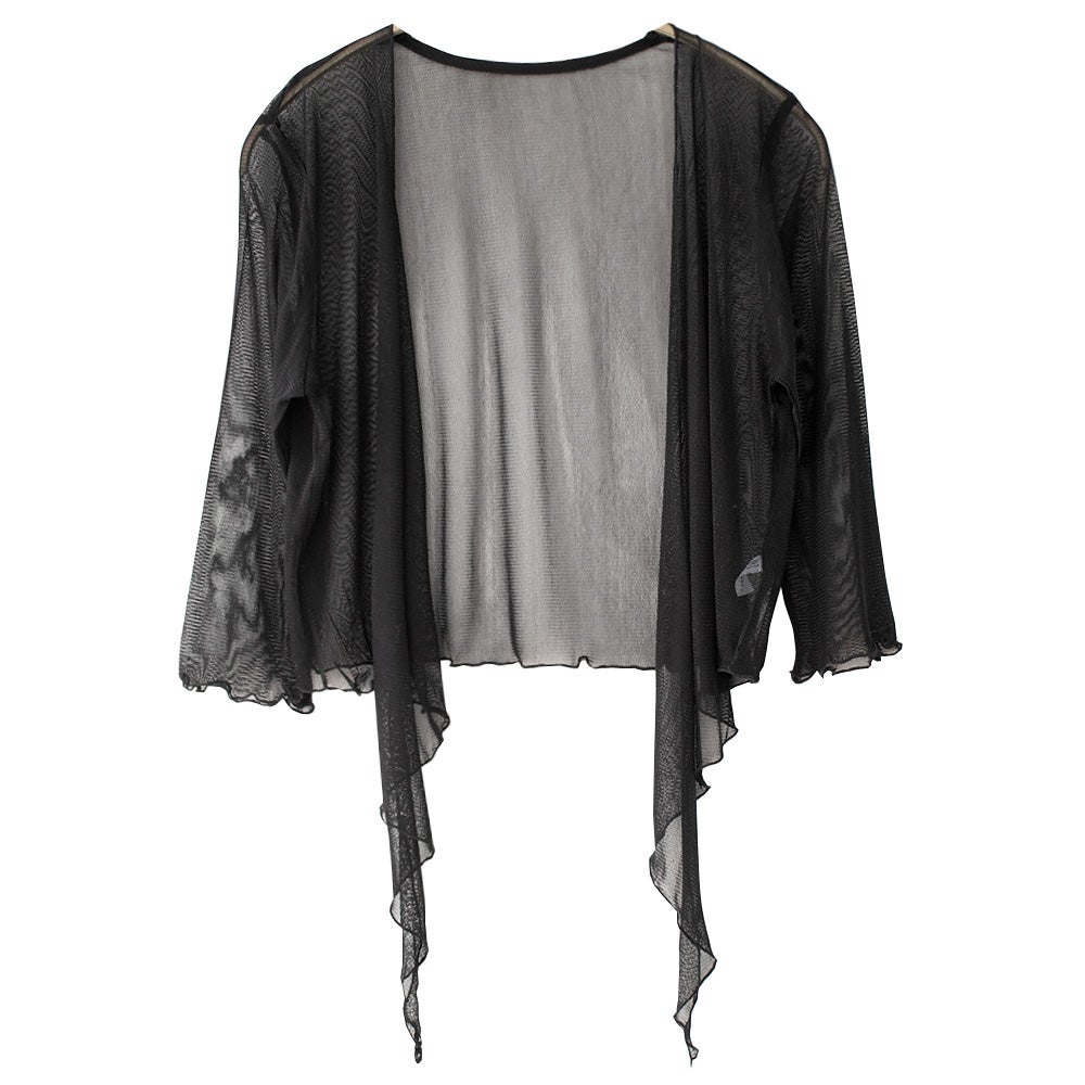 シルク100% メッシュ ドレープボレロ