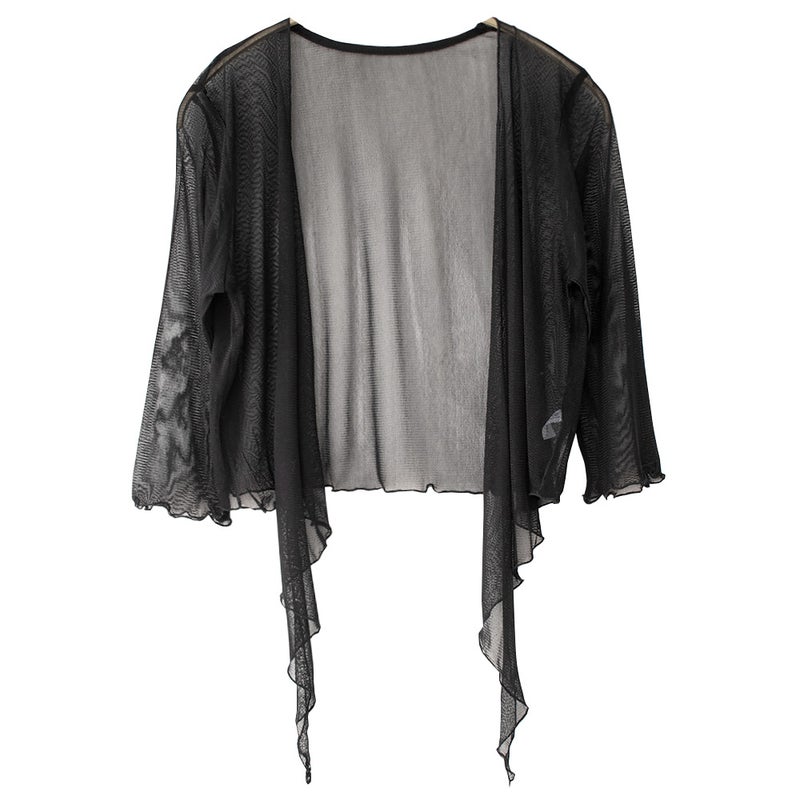 シルク100% メッシュ ドレープボレロ