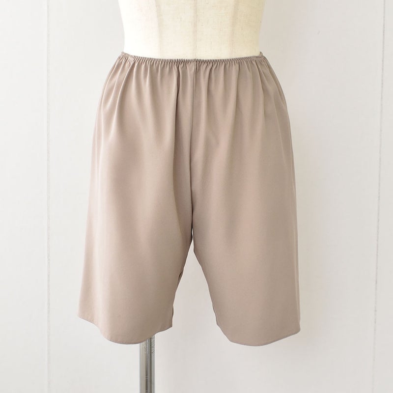 シルクサテン裏使い ペチコート 膝上ショート丈 日本製 19匁