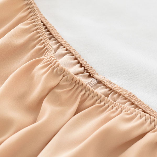 シルクサテン裏使い ペチコート 膝上ショート丈 日本製 19匁