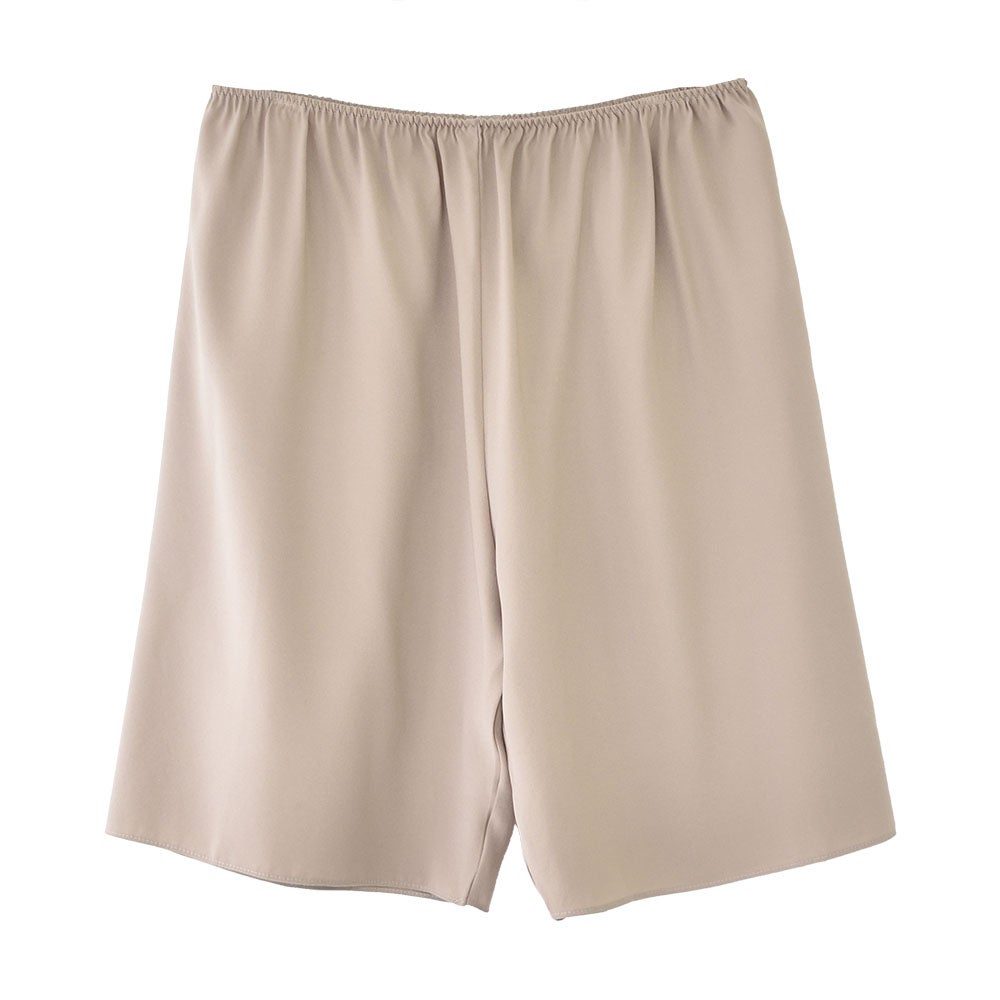 シルクサテン裏使い ペチコート 膝上ショート丈 日本製 19匁