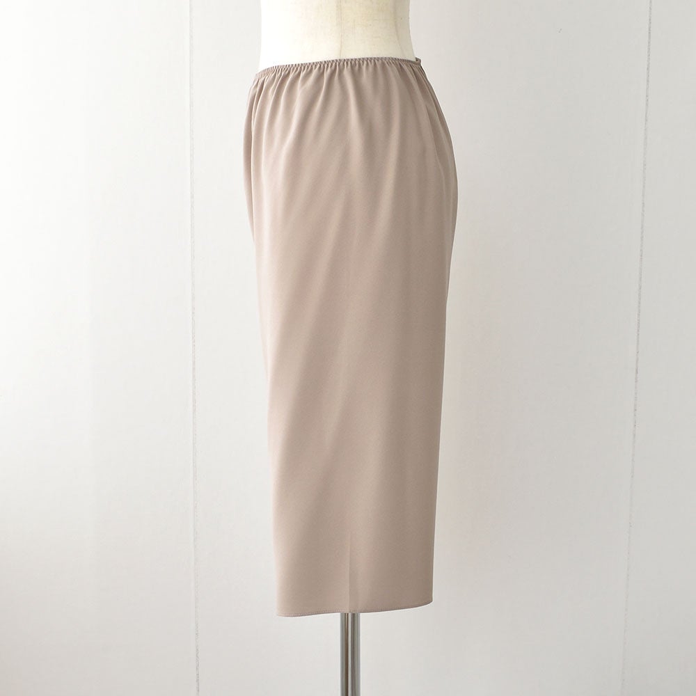 シルクサテン裏使い ペチコート 膝下ロング丈 日本製 19匁