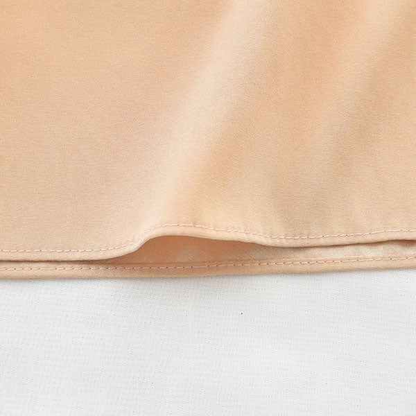 シルクサテン裏使い ペチコート 膝下ロング丈 日本製 19匁