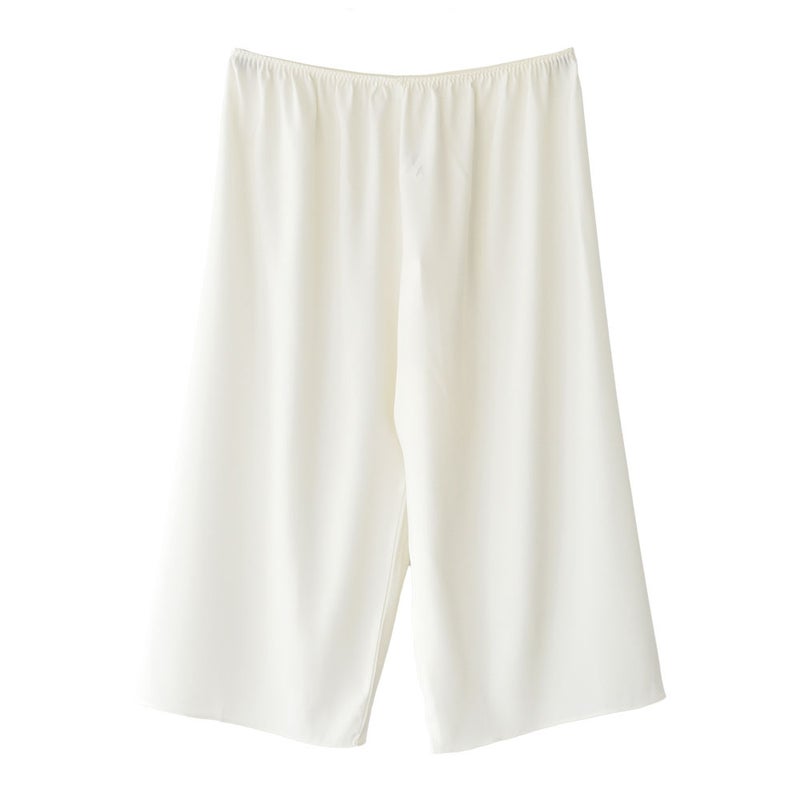 シルクサテン裏使い ペチコート 膝下ロング丈 日本製 19匁