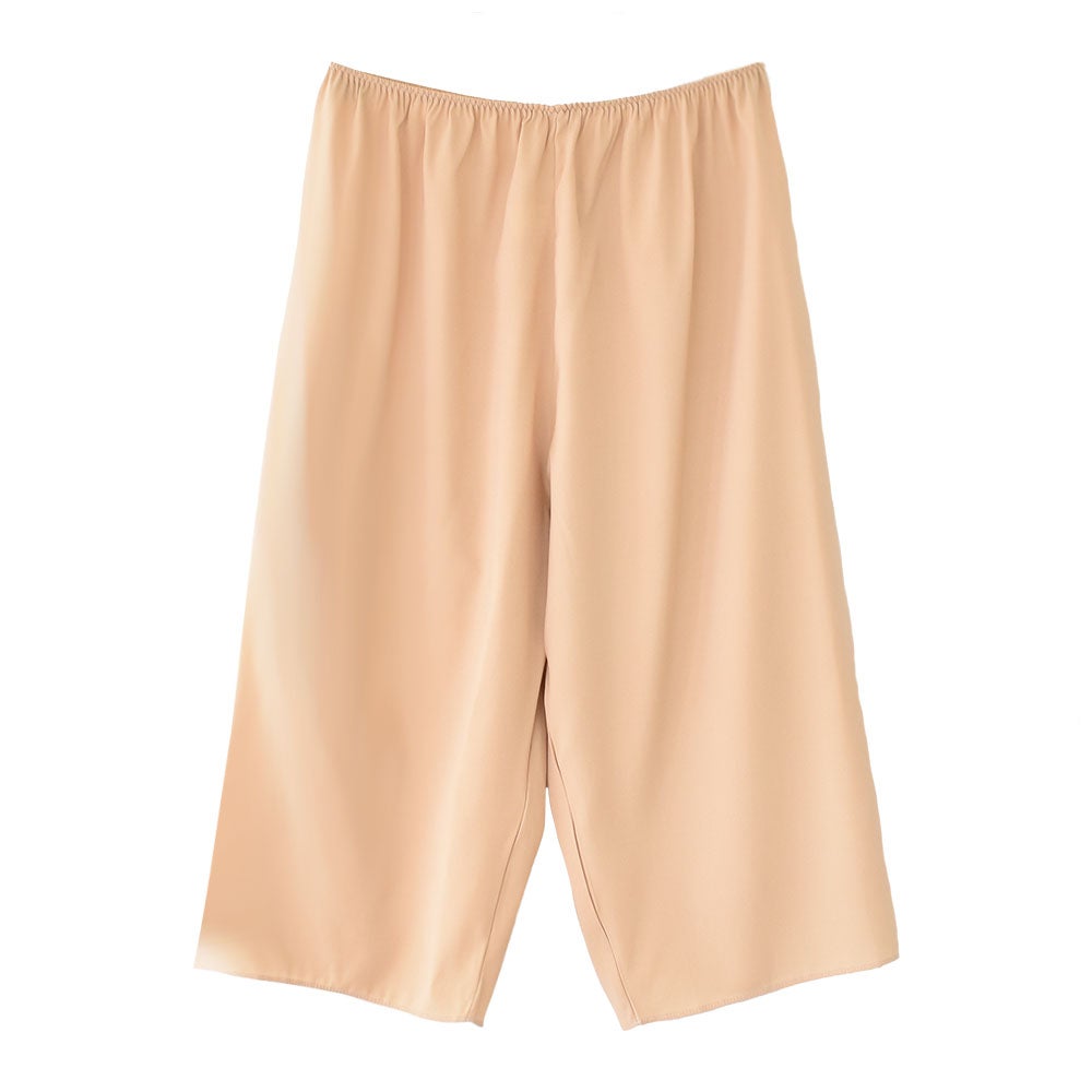 シルクサテン裏使い ペチコート 膝下ロング丈 日本製 19匁