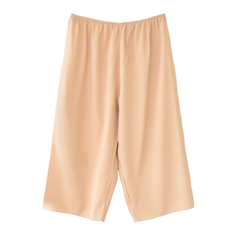 シルクサテン裏使い ペチコート 膝下ロング丈 日本製 19匁