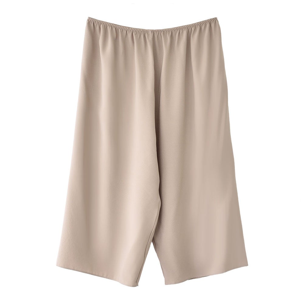 シルクサテン裏使い ペチコート 膝下ロング丈 日本製 19匁