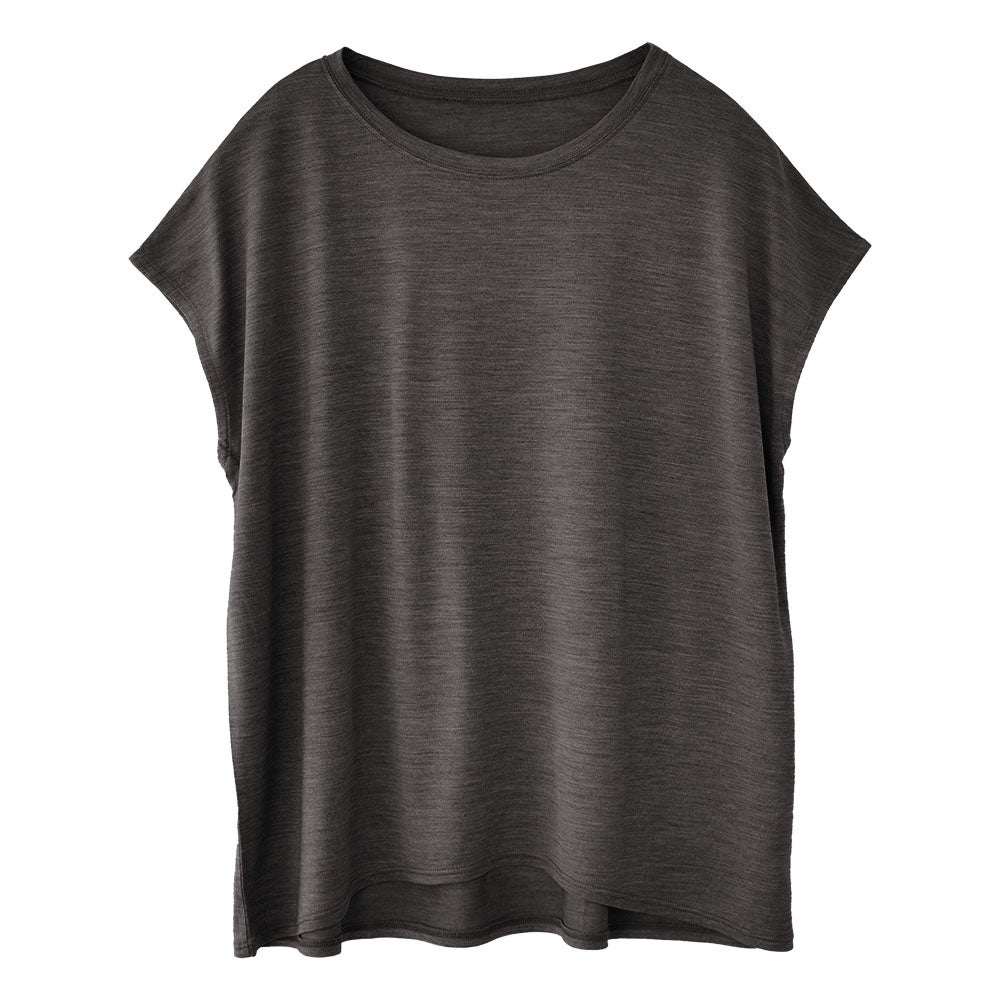 シルク100% ジャージー フレンチ袖トップス 日本製