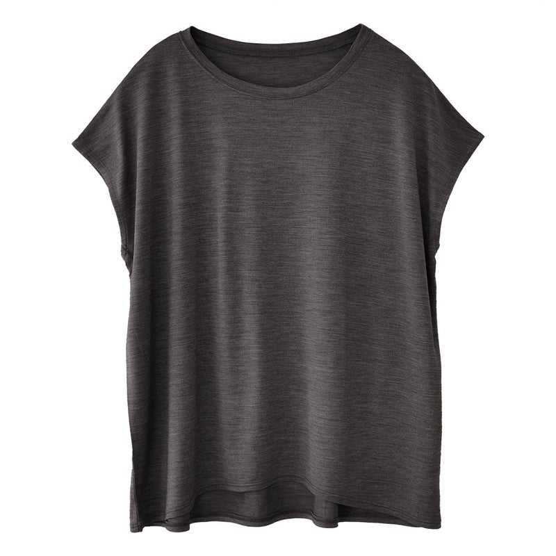 シルク100% ジャージー フレンチ袖トップス 日本製