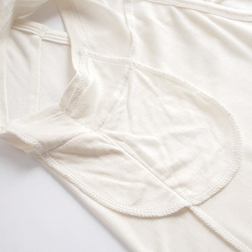 シルク100％ 汗取りインナー 日本製 Vネック 【ふわ肌シルク】