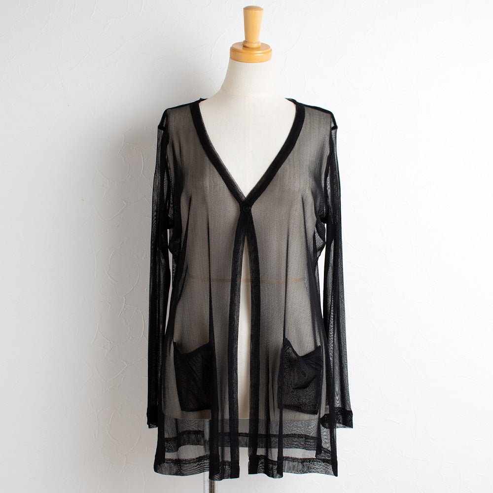 シルク100% メッシュ カーディガン