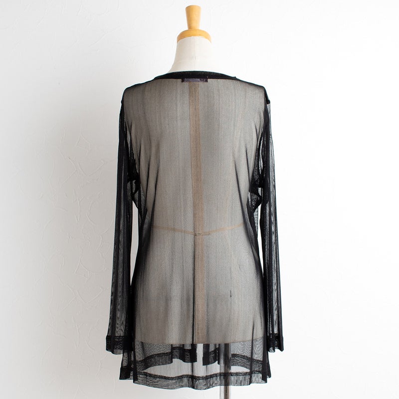 シルク100% メッシュ カーディガン