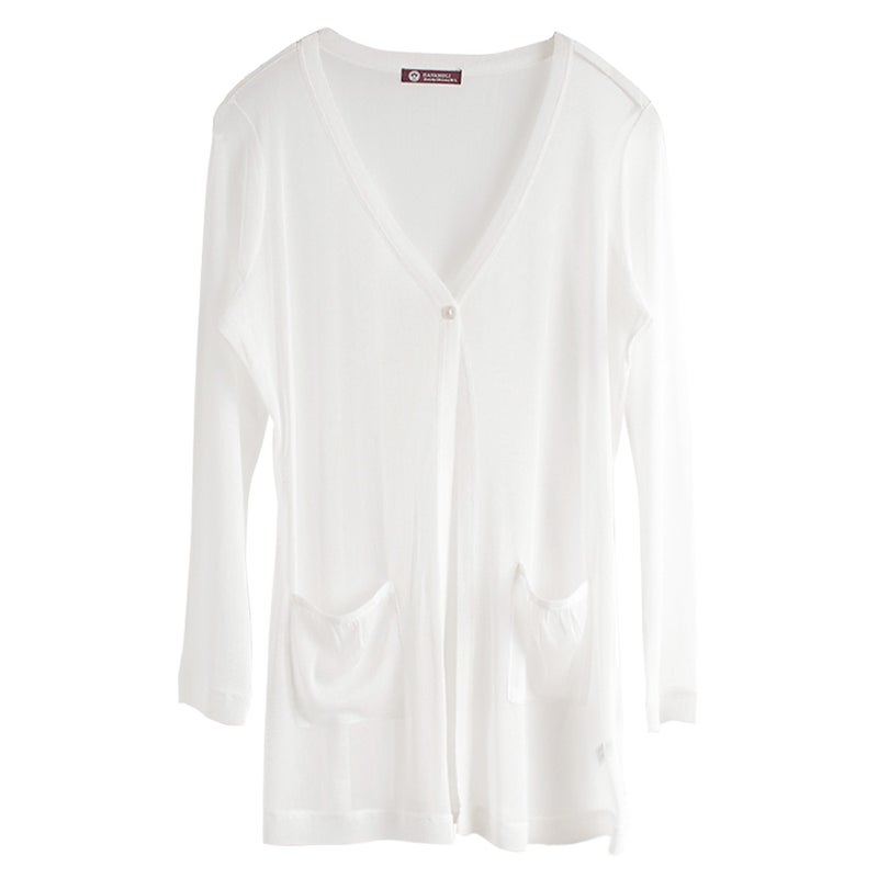 シルク100% メッシュ カーディガン