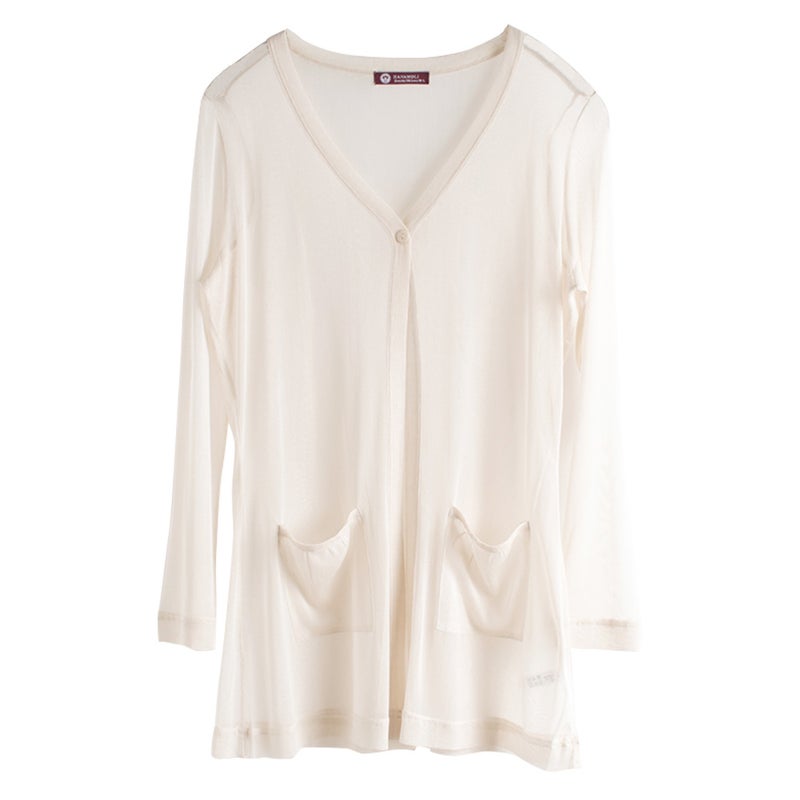 シルク100% メッシュ カーディガン