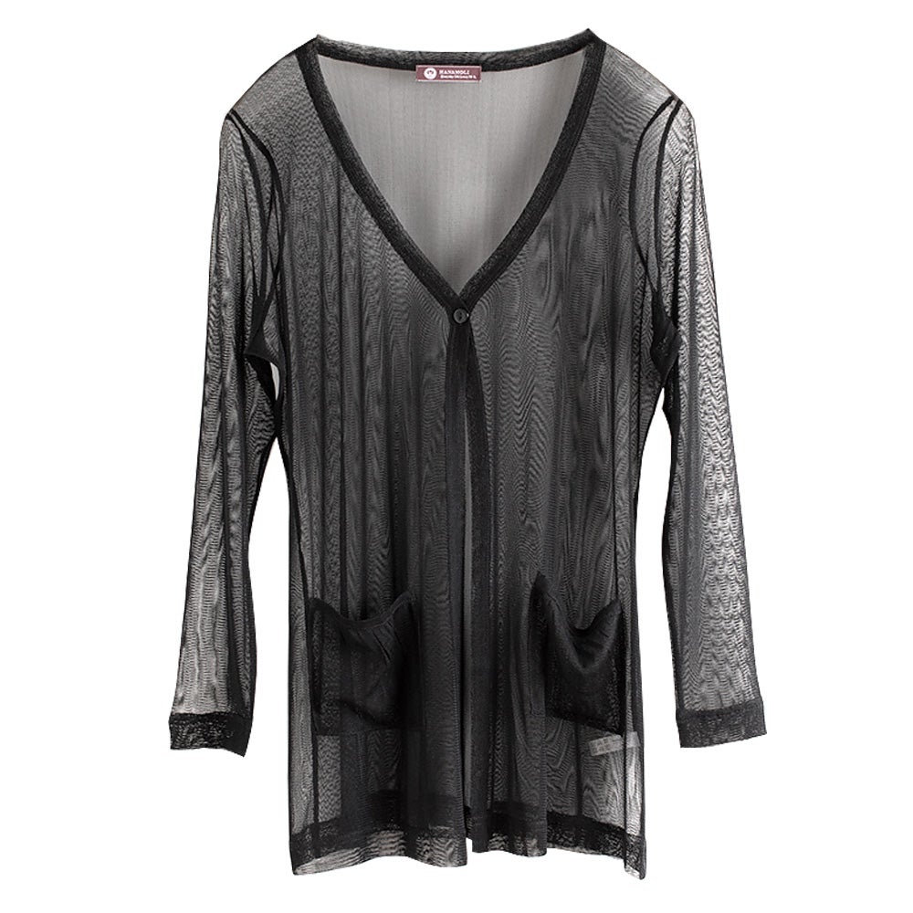 シルク100% メッシュ カーディガン