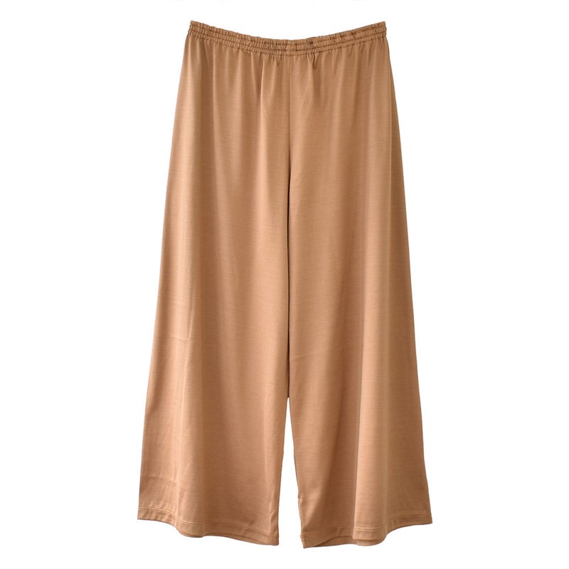 シルク100％ 天竺 ガウチョパンツ 日本製